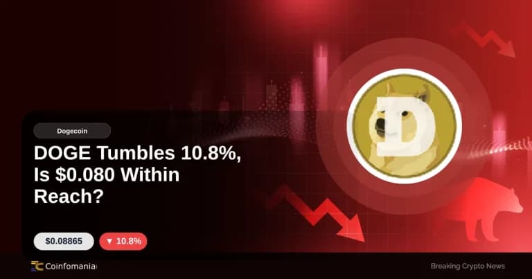 DOGE Tumbles 10.8%, Is $0.080 Within Reach?