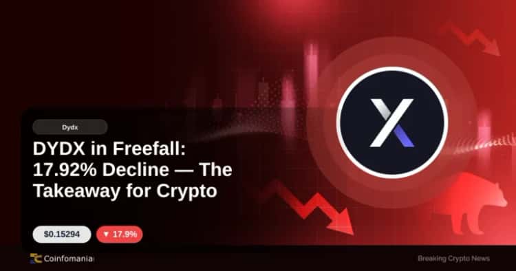 DYDX in Freefall: 17.92% Decline — The Takeaway for Crypto