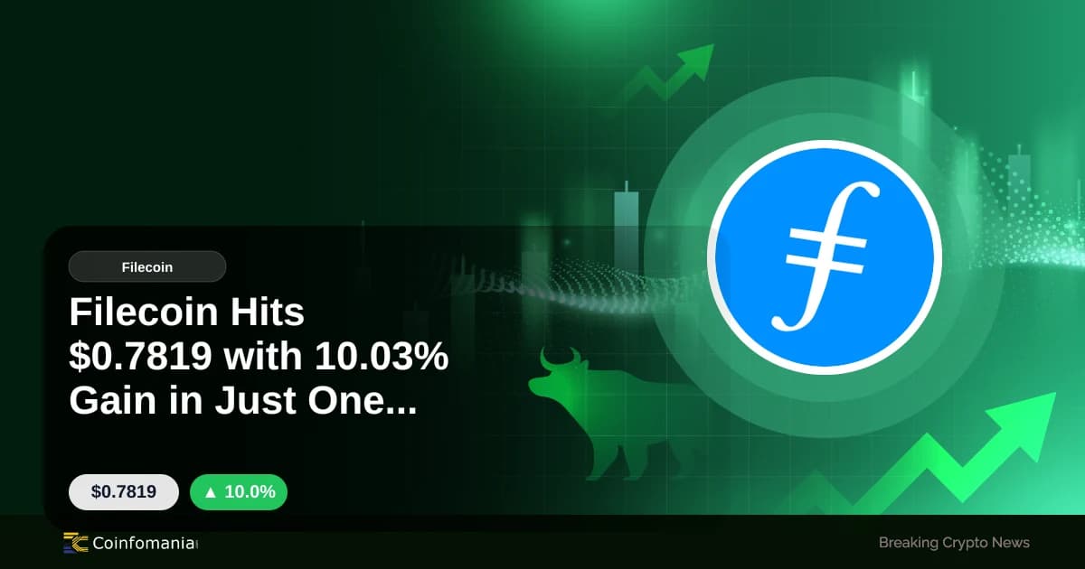 Filecoin Hits $0.7819 with 10.03% Gain in Just One Hour