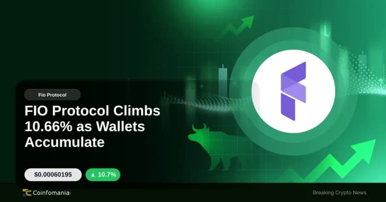 FIO Protocol Climbs 10.66% as Wallets Accumulate
