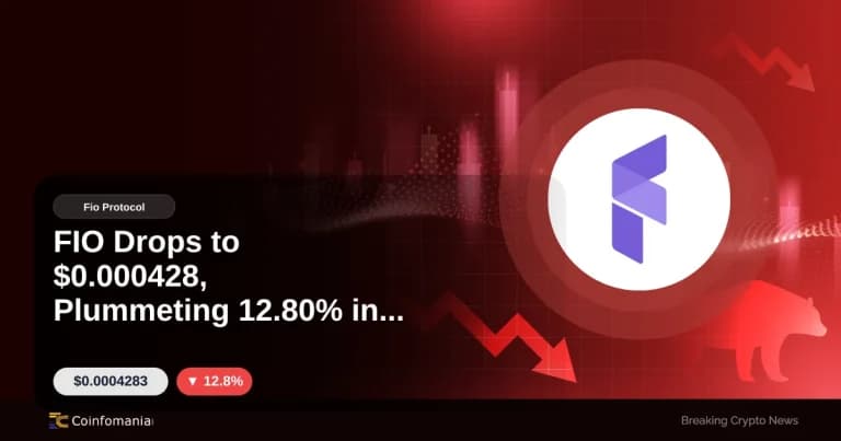 FIO Drops to $0.000428, Plummeting 12.80% in 30 Minutes