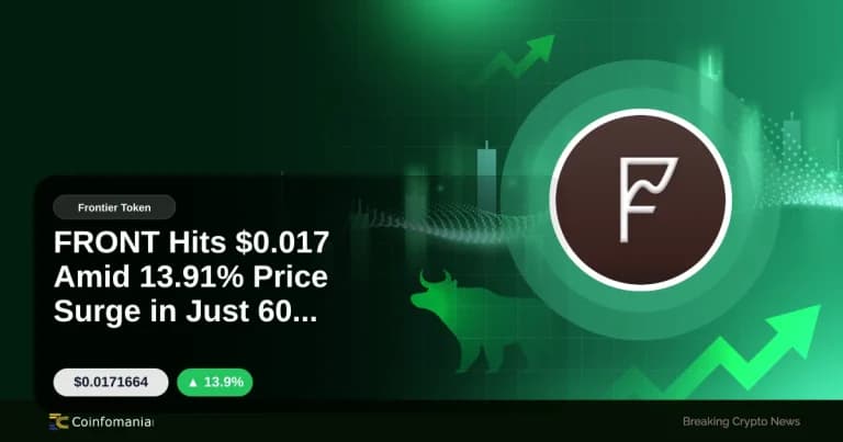 FRONT Hits $0.017 Amid 13.91% Price Surge in Just 60 Minutes
