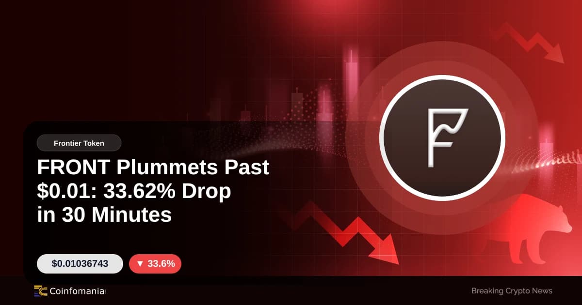 FRONT Plummets Past $0.01: 33.62% Drop in 30 Minutes