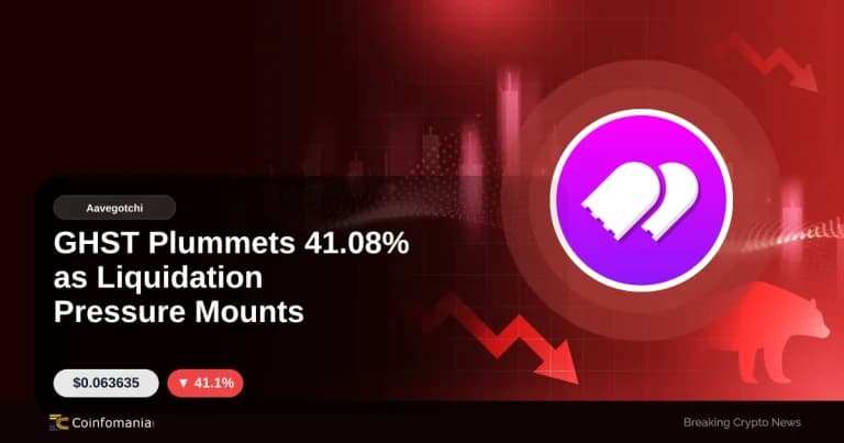 GHST Plummets 41.08% as Liquidation Pressure Mounts
