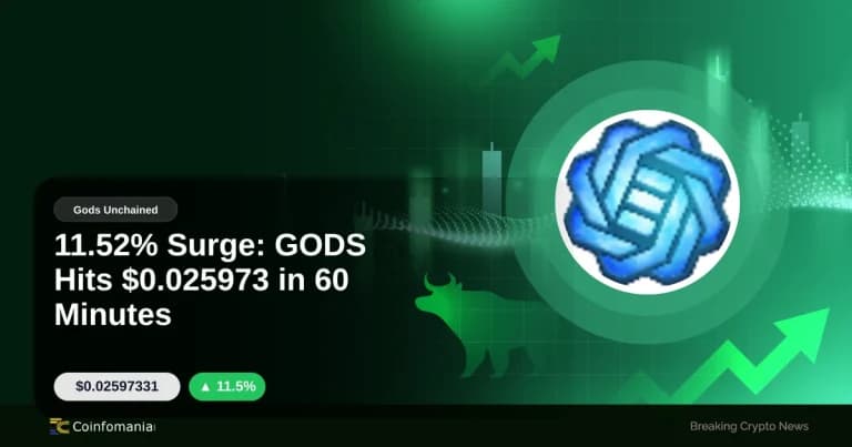 11.52% Surge: GODS Hits $0.025973 in 60 Minutes