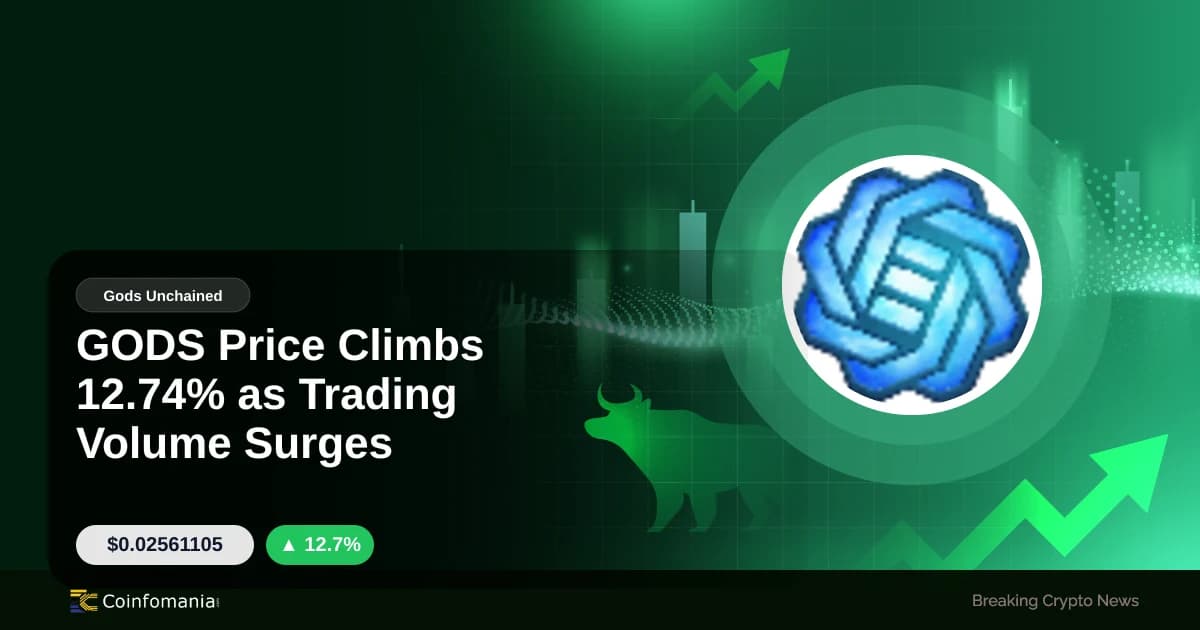 GODS Price Climbs 12.74% as Trading Volume Surges