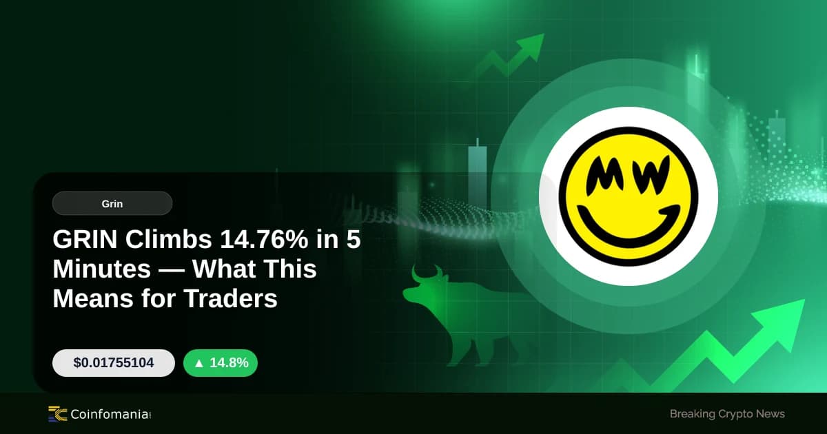 GRIN Climbs 14.76% in 5 Minutes — What This Means for Traders