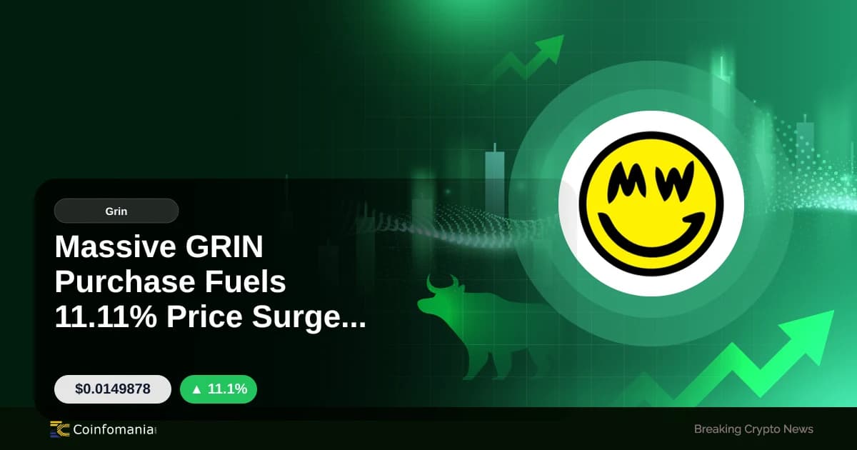 Massive GRIN Purchase Fuels 11.11% Price Surge in 60 Minutes