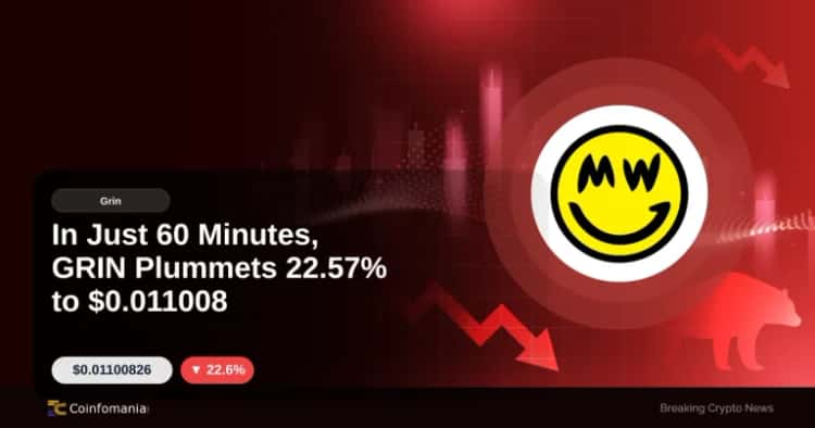 In Just 60 Minutes, GRIN Plummets 22.57% to $0.011008