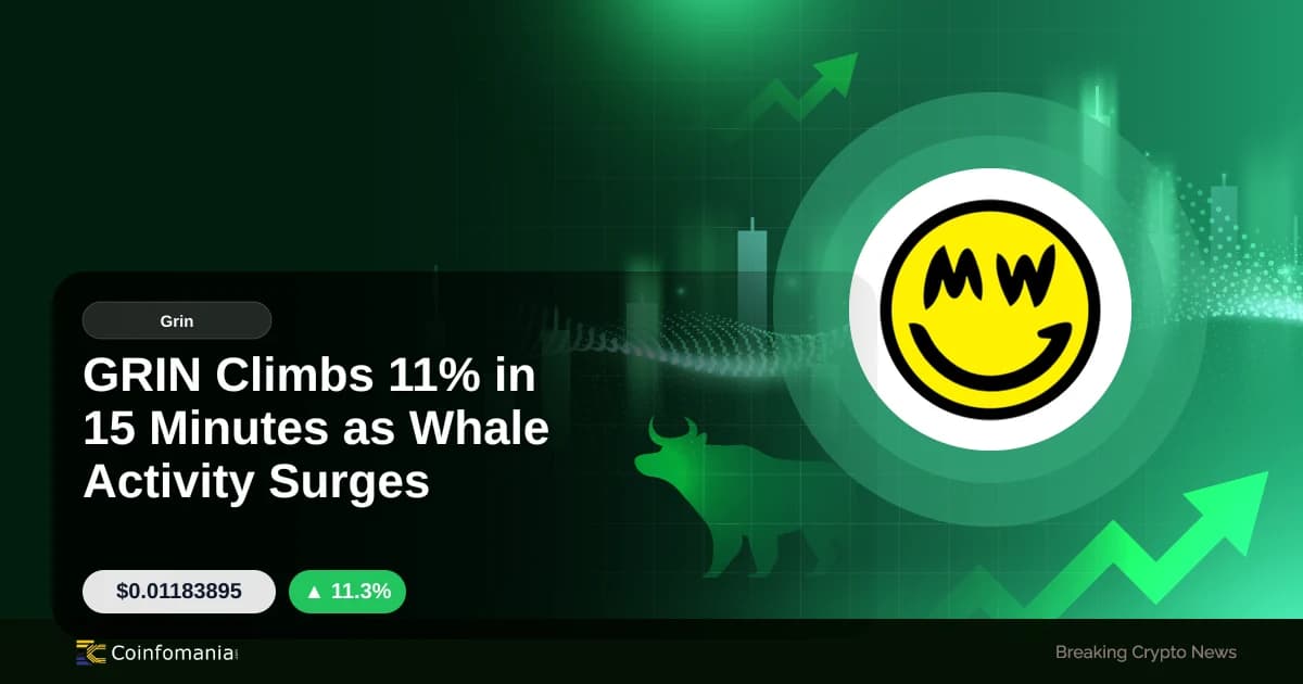 GRIN Climbs 11% in 15 Minutes as Whale Activity Surges