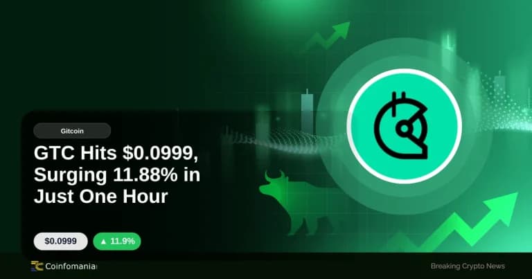 GTC Hits $0.0999, Surging 11.88% in Just One Hour