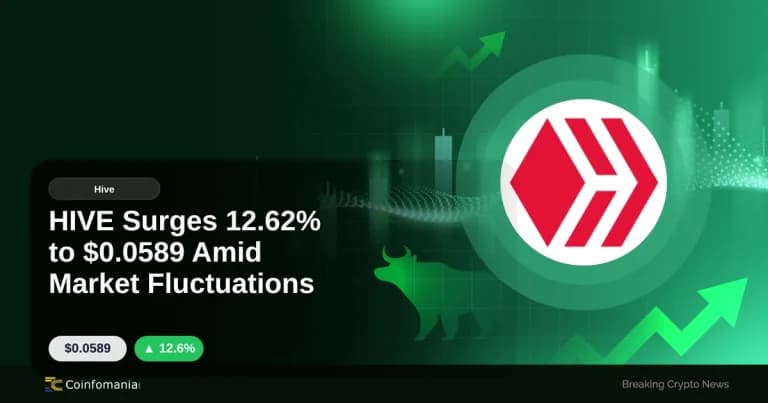HIVE Surges 12.62% to $0.0589 Amid Market Fluctuations