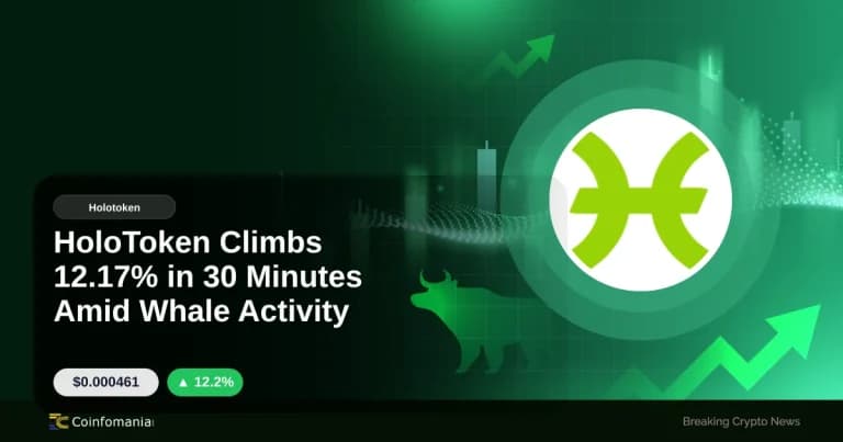 HoloToken Climbs 12.17% in 30 Minutes Amid Whale Activity