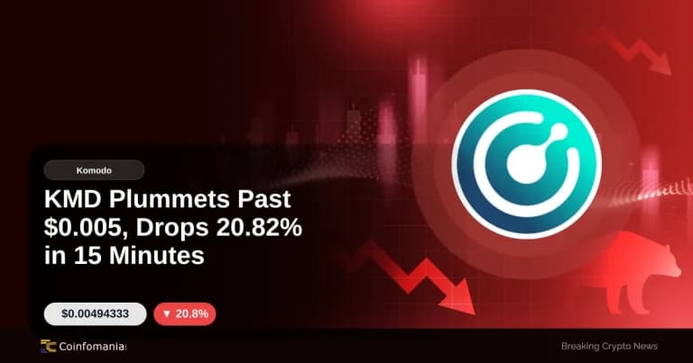KMD Plummets Past $0.005, Drops 20.82% in 15 Minutes