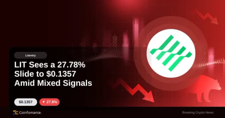 LIT価格ニュース:27.78%下落し0.1357ドルに到達