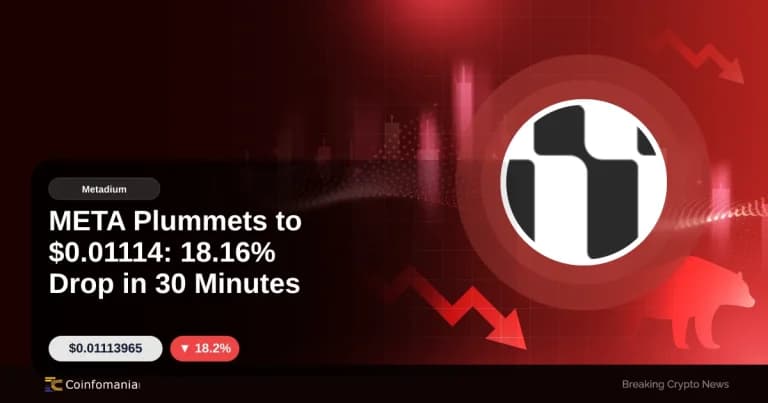 META Plummets to $0.01114: 18.16% Drop in 30 Minutes