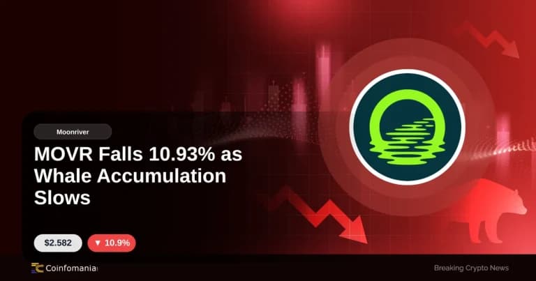 MOVR Falls 10.93% as Whale Accumulation Slows