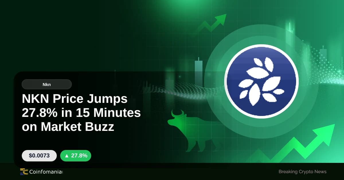 NKN Price Jumps 27.8% in 15 Minutes on Market Buzz