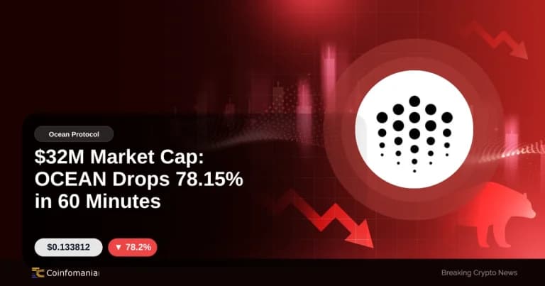 $32M Market Cap: OCEAN Drops 78.15% in 60 Minutes