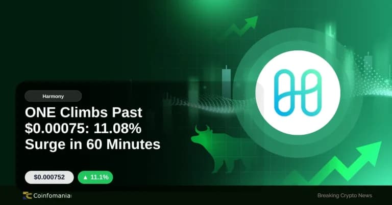 ONE Climbs Past $0.00075: 11.08% Surge in 60 Minutes