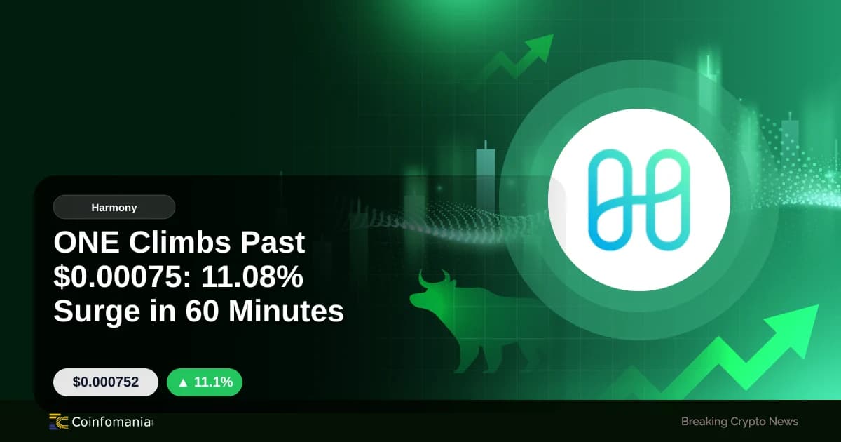 ONE Climbs Past $0.00075: 11.08% Surge in 60 Minutes