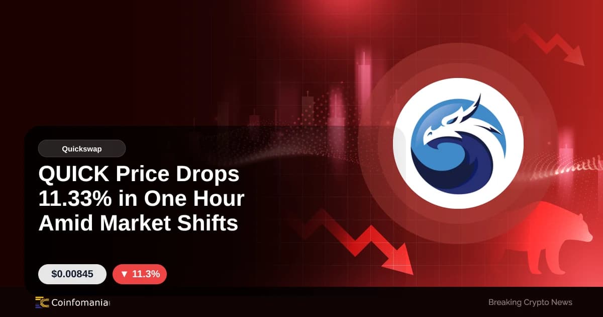 QUICK Price Drops 11.33% in One Hour Amid Market Shifts