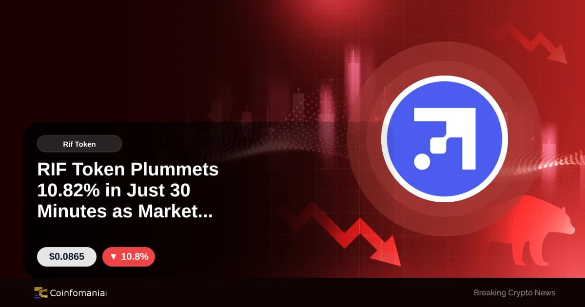 RIF Token Plummets 10.82% in Just 30 Minutes as Market Shifts