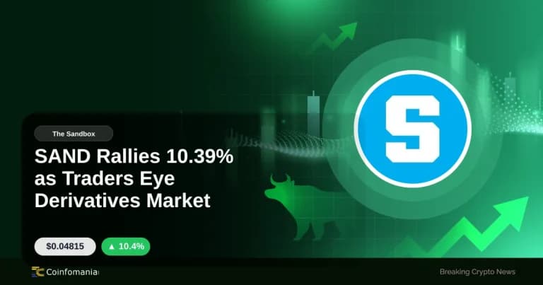 SAND Rallies 10.39% as Traders Eye Derivatives Market