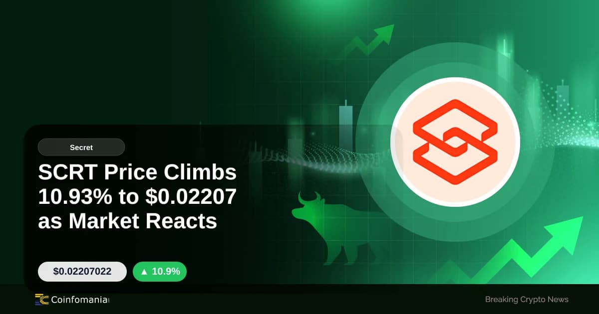 SCRT Price Climbs 10.93% to $0.02207 as Market Reacts