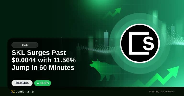 SKL Surges Past $0.0044 with 11.56% Jump in 60 Minutes