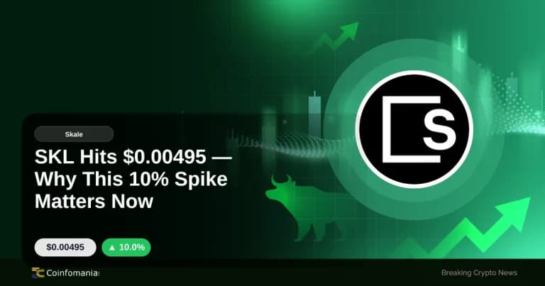 SKL Hits $0.00495 — Why This 10% Spike Matters Now