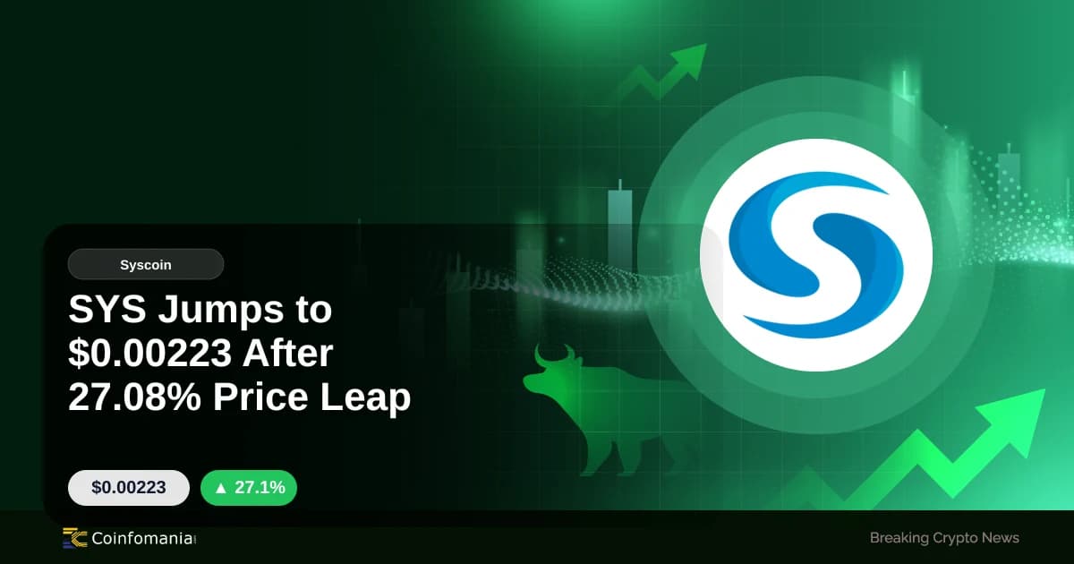 SYS Jumps to $0.00223 After 27.08% Price Leap