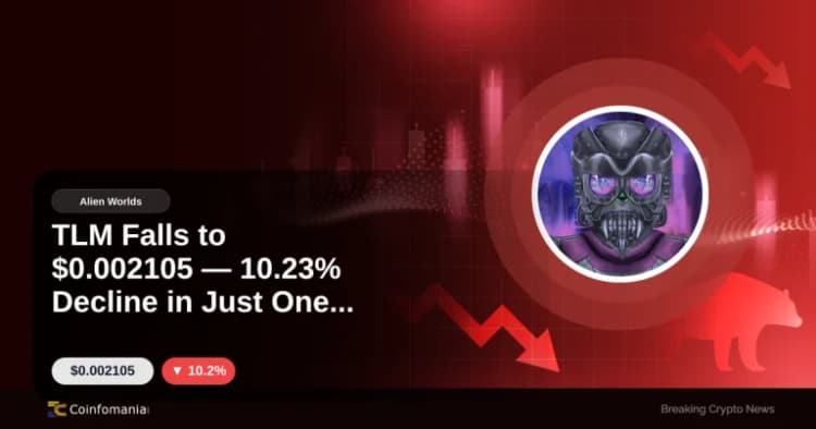 TLM cena dzisiaj spadła do 0,002105 $, 10,23% w ciągu godziny