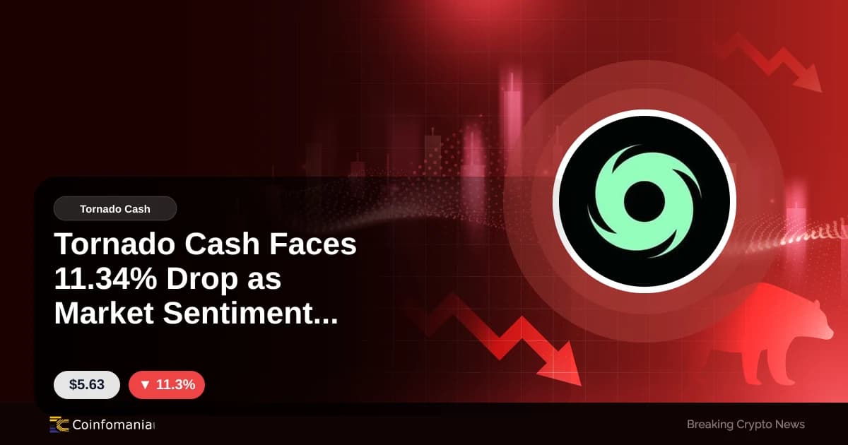 Tornado Cash Faces 11.34% Drop as Market Sentiment Shifts