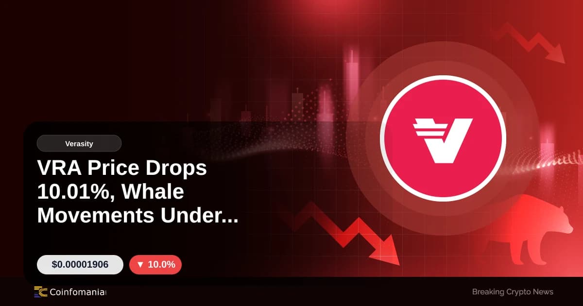 VRA Price Drops 10.01%, Whale Movements Under Scrutiny