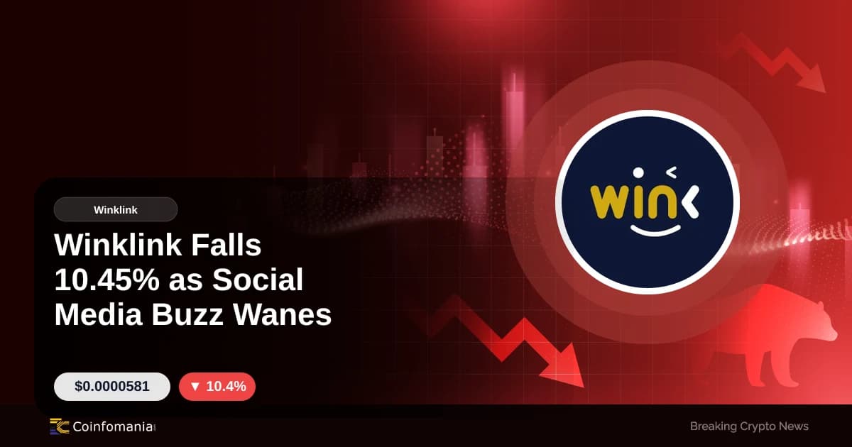 Winklink Falls 10.45% as Social Media Buzz Wanes
