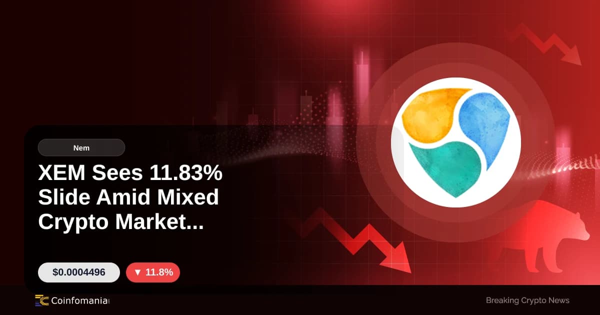 XEM Sees 11.83% Slide Amid Mixed Crypto Market Signals