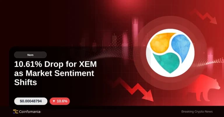 10.61% Drop for XEM as Market Sentiment Shifts