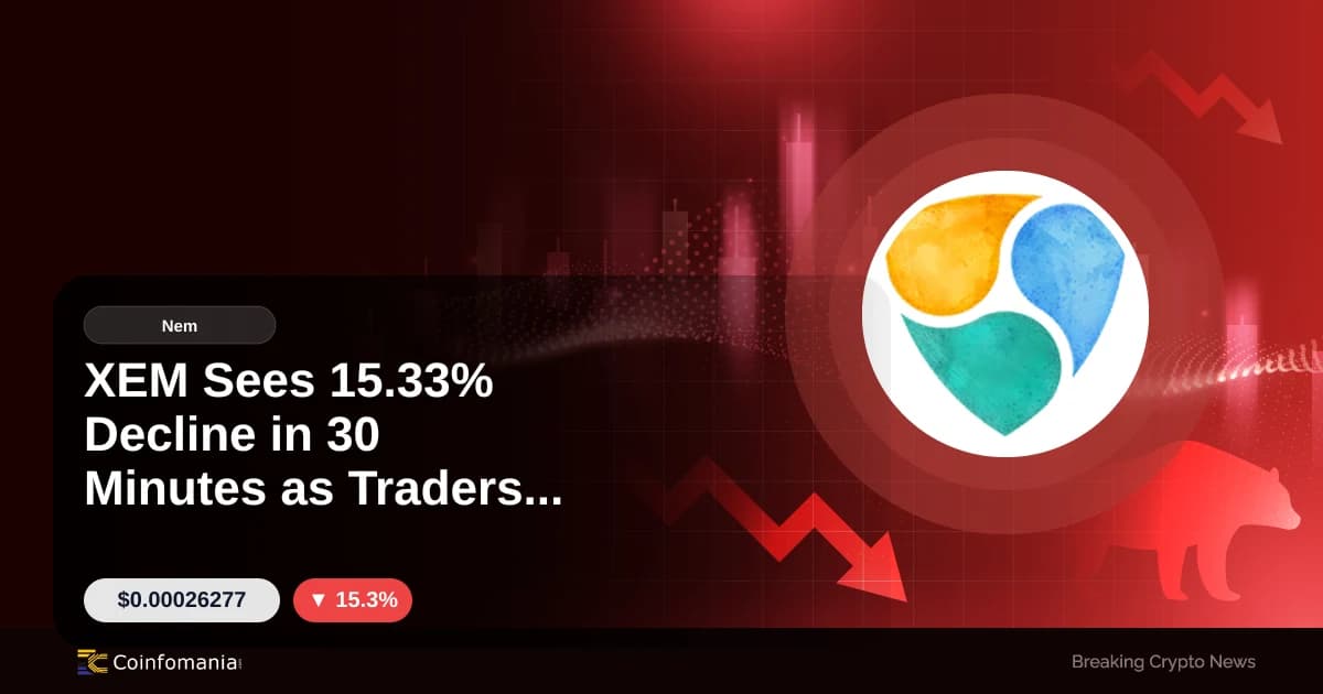 XEM Sees 15.33% Decline in 30 Minutes as Traders React