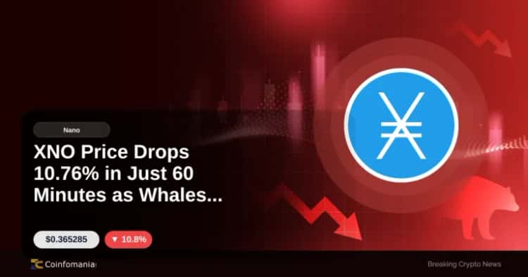 XNO Price Drops 10.76% in Just 60 Minutes as Whales Move