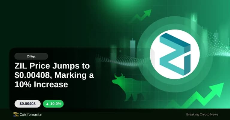 ZIL Price Jumps to $0.00408, Marking a 10% Increase