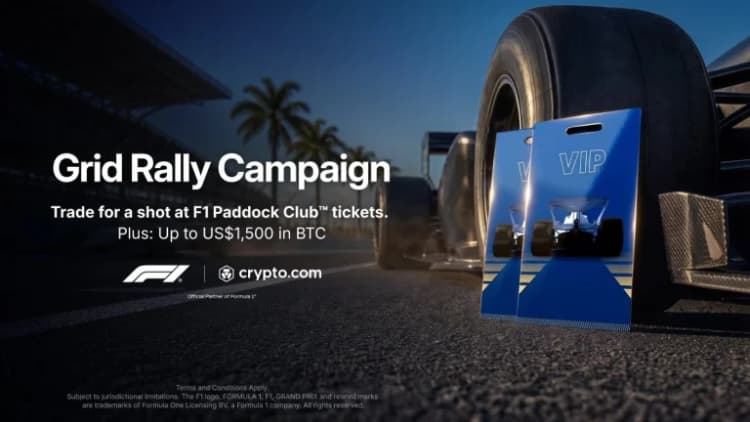 Crypto.com lancia la campagna Grid Rally: vinci biglietti F1 e premi Bitcoin