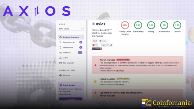 Une attaque de la chaîne d’approvisionnement d’Axios expose les ...