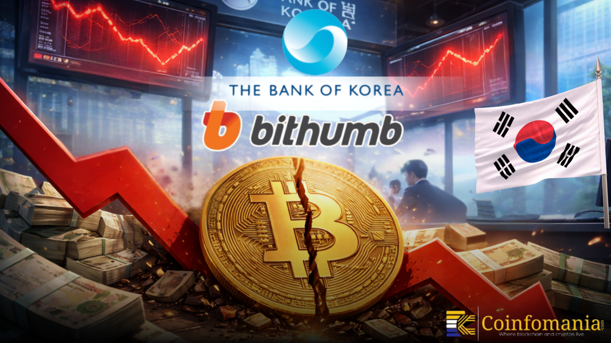 बैंक ऑफ कोरिया ने बिथंब Bitcoin क्रैश के बाद ट्रेडिंग रोकने की अपील की