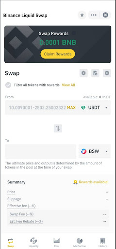 Binance Swap Mobile