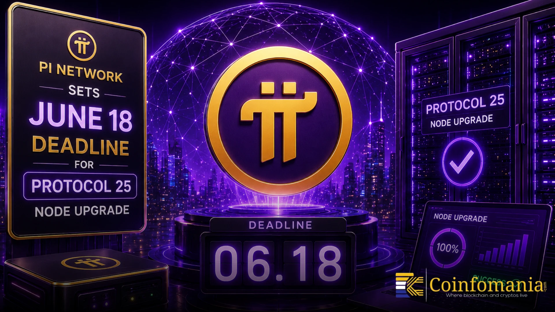 Pi Network fixe la date limite du 18 juin pour la mise à niveau du nœud Protocol 25