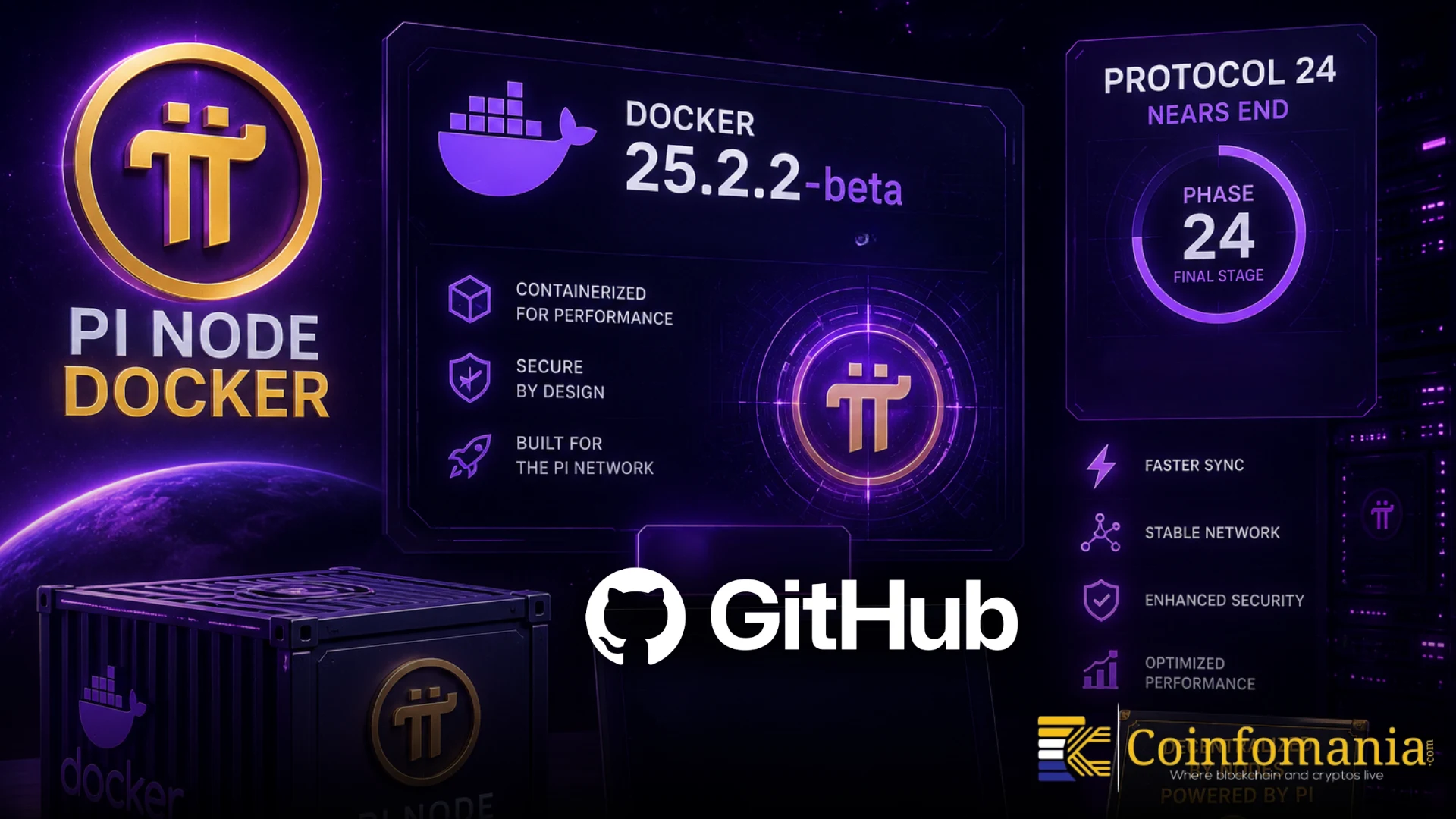 Pi Node Docker 25.2.2 Beta Drops on GitHub as Protocol 24 Nears End