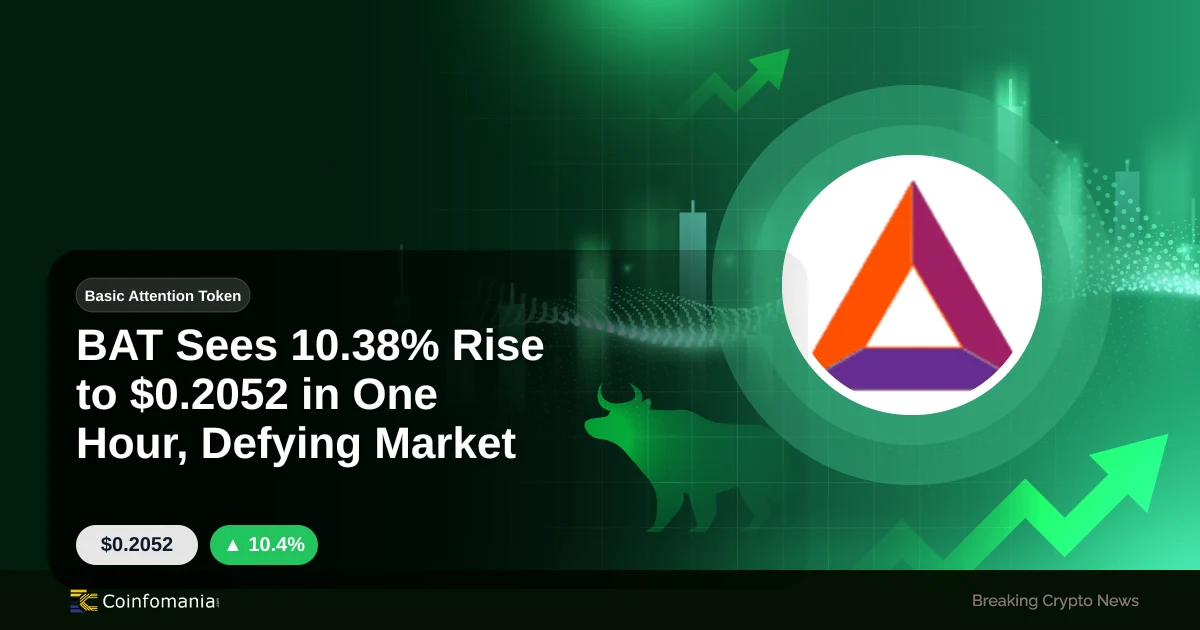 BAT Sees 10.38% Rise to $0.2052 in One Hour, Defying Market