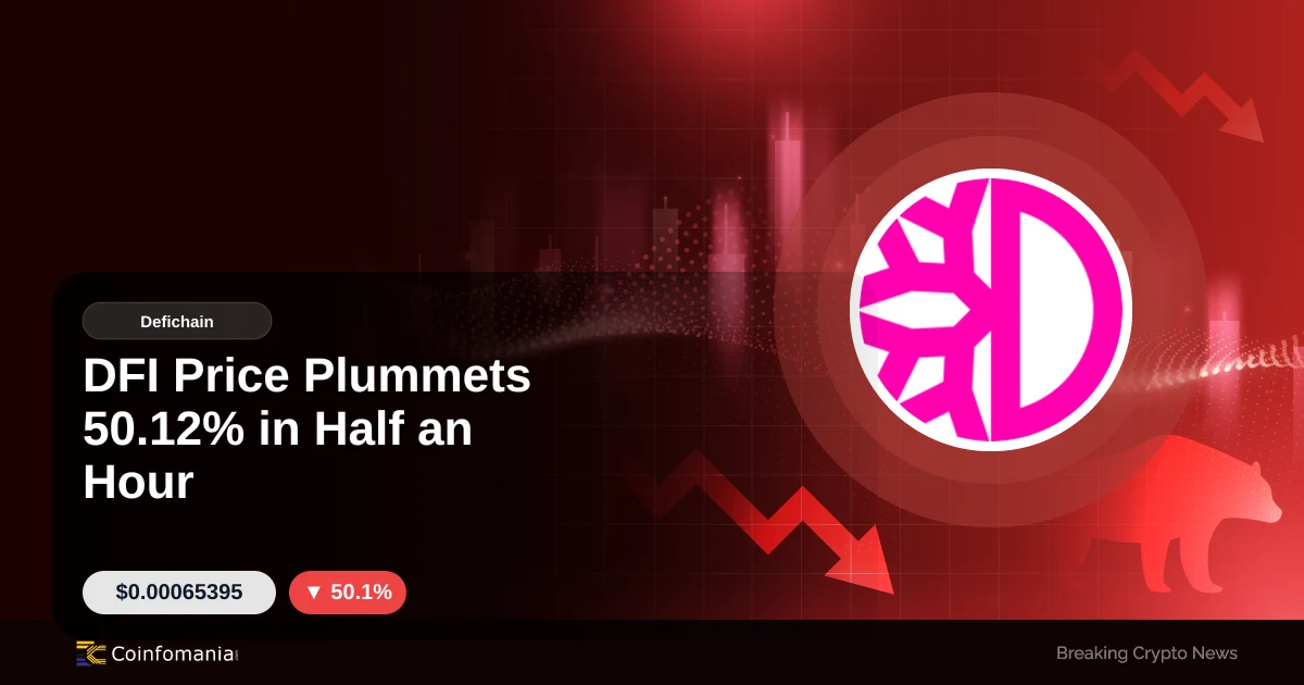 DFI Price Plummets 50.12% in Half an Hour