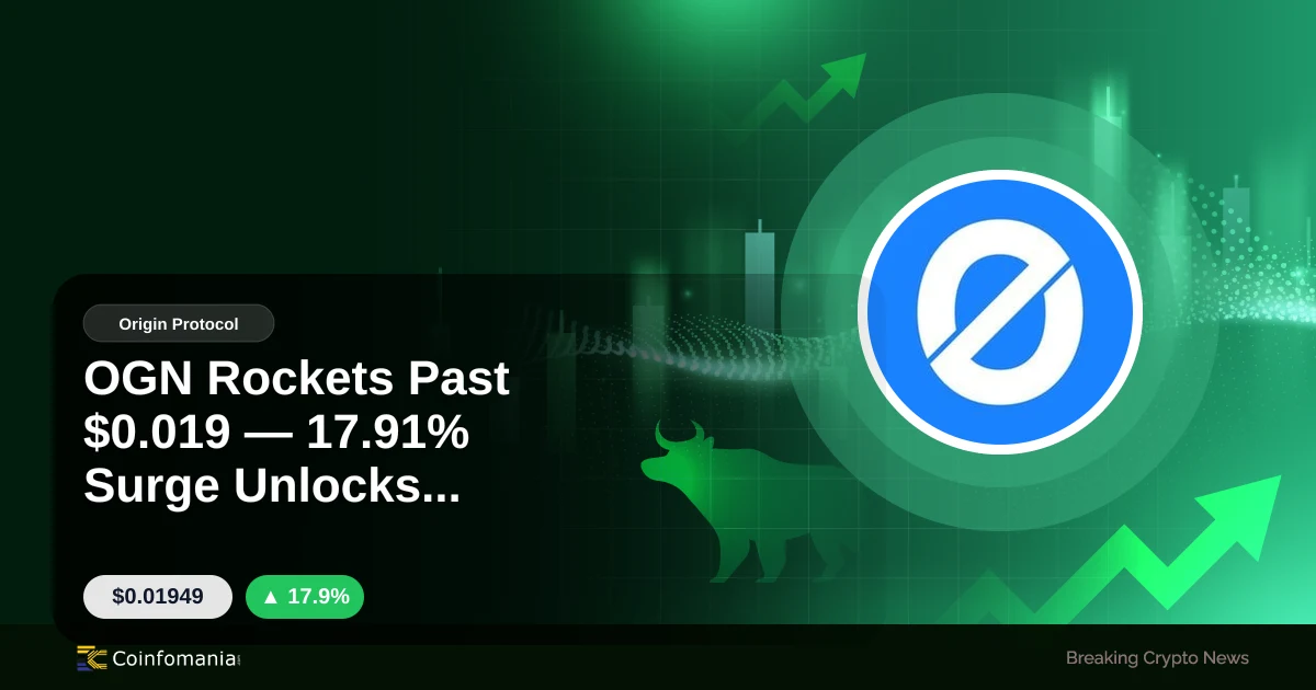 OGN Rockets Past $0.019 — 17.91% Surge Unlocks Potential